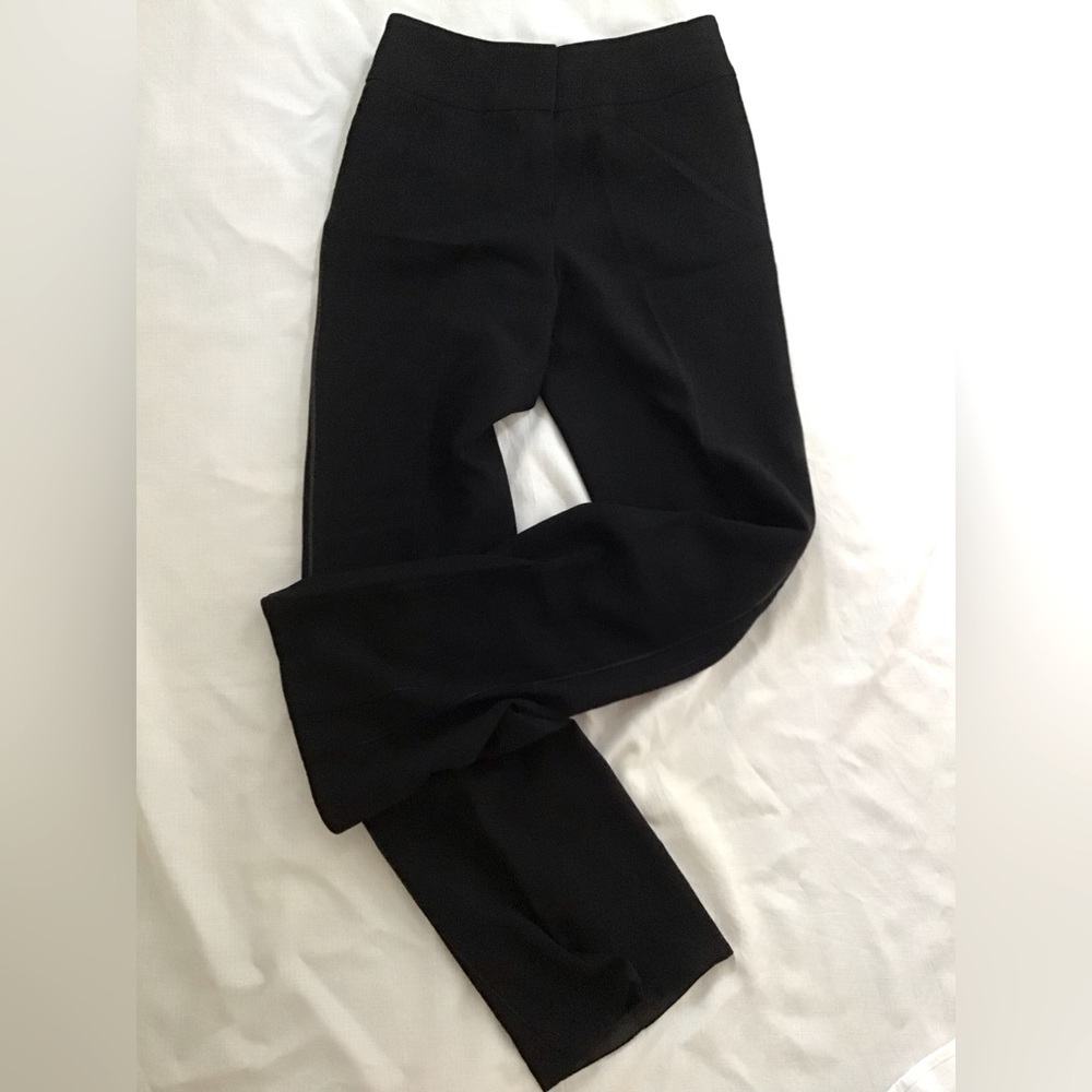 Vintage ESCADA Couture High Rise Black Wool Tuxedo Pants